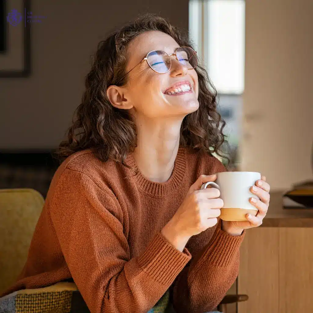 A lady smiling and applying for a deed poll to change her name after divorce, from the UK Deed Poll Centre.